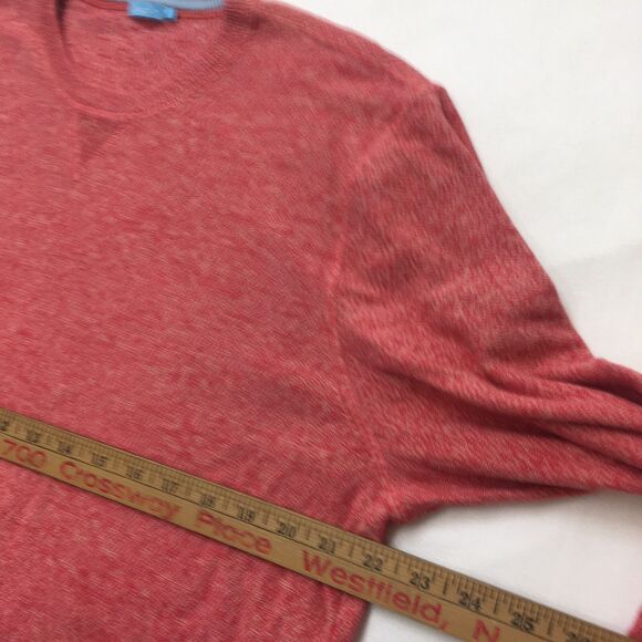 J McLAUGHLIN Sweater Men's L Candy Cane Red Crew Neck Pullover Speckled Cotton - Picture 13 of 16